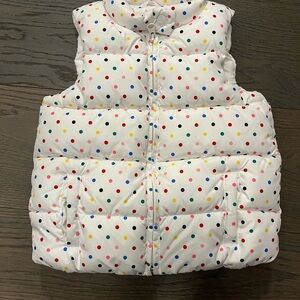 Gap girls creme polka dot spring vest sz 5 NWT Ret $115